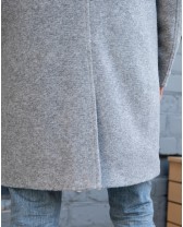 Чоловіче пальто прямого крою, сіре