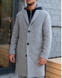 Чоловіче пальто прямого крою, сіре